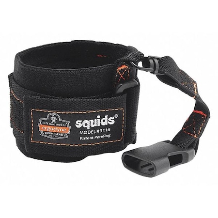 Wrist Tool Lanyard, Buckle, 8in. L, Black MPN:3116