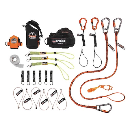 Tool Tethering Kit, Black/Green/Orange, Length: 48 in MPN:3185