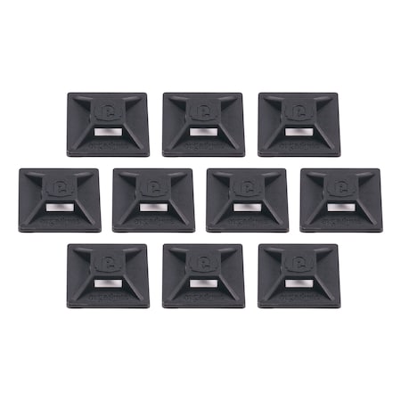 Adhesive Mounts, Black, 7/8