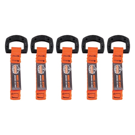 Web Tool Tether, Non-Conductive D-Ring, Orange, 6PK MPN:3707