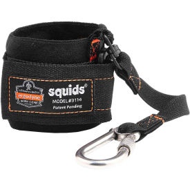 Ergodyne® 19056 Squids® 3114 Pull-On Wrist Lanyard w/ Carabiner 3lbs Max Black 19056 - Pkg Qty 6