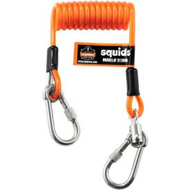 Ergodyne® 19131 Squids® 3130M Coiled Cable Lanyard 5lb Orange Polyurethane 19131