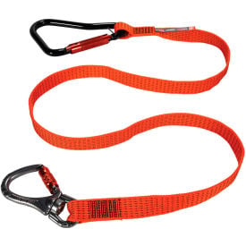Ergodyne® Squids® 3148 Standard Tool Lanyard XL Carabiner and Swivel 80lbs Orange 19149