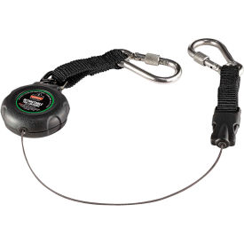Ergodyne® Squids® 3000 Retractable Dual SS Carabiner 1 lbs. Black 19300