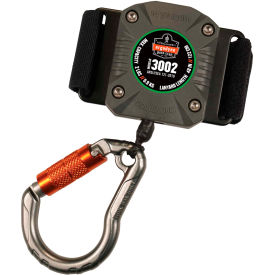 Ergodyne 3002 Standard Gray Retractable Tool Lanyard - Belt Clip + Carabiner 19302