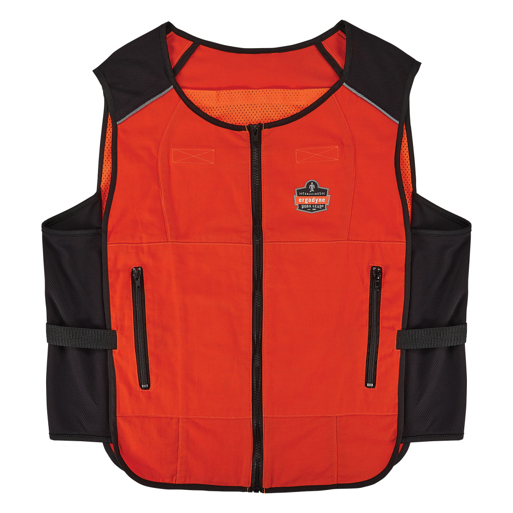 Ergodyne 6255 Lightweight Phase Change Cooling Vest, S/M, Orange, Total Qty 1 MPN:12117