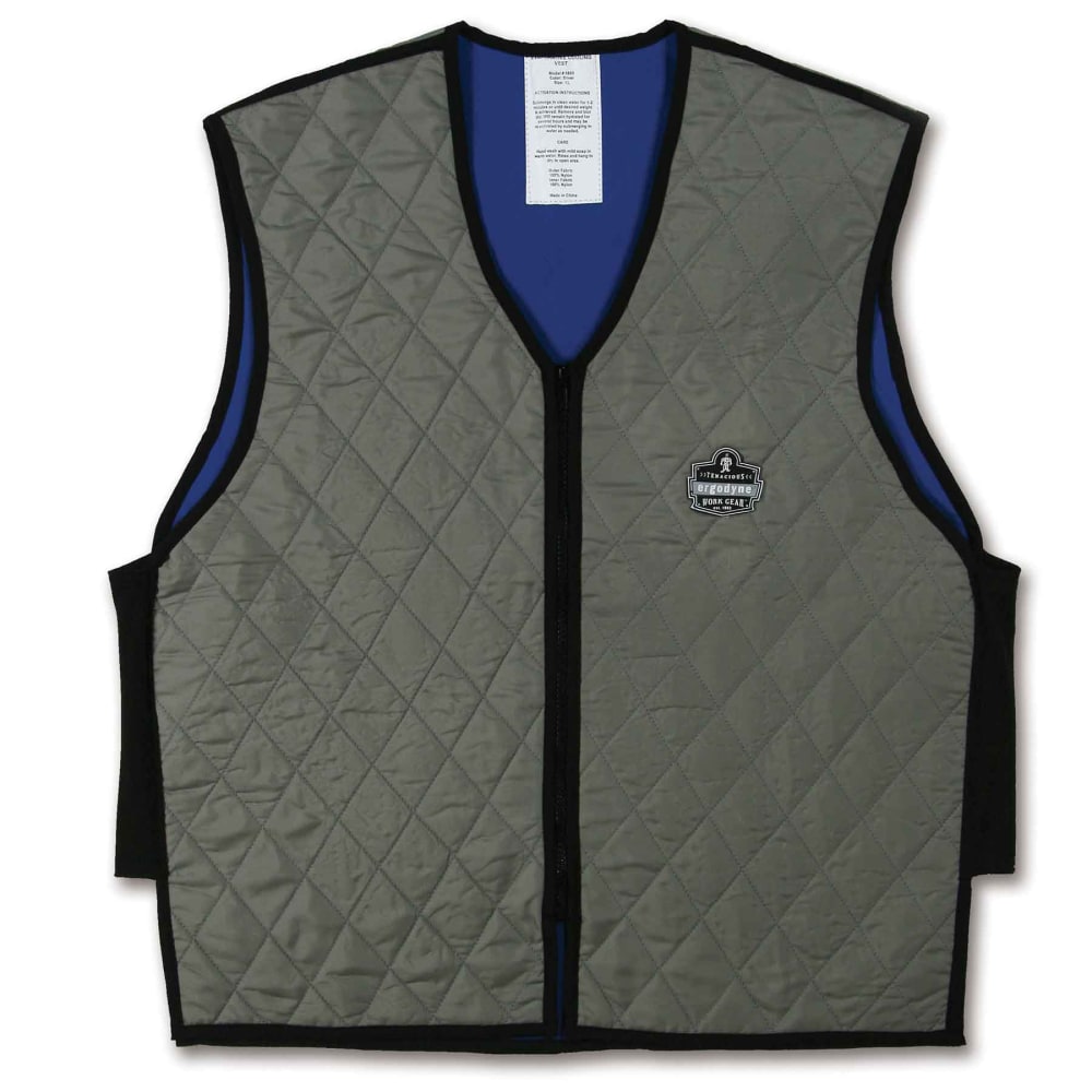 Ergodyne Chill-Its Evaporative Cooling Vest, Medium, Gray, 6665 MPN:12543