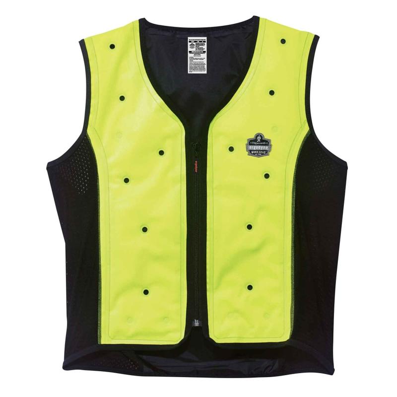 Ergodyne Chill-Its Evaporative Cooling Vest, Premium, X-Large, Lime, 6685 MPN:12675