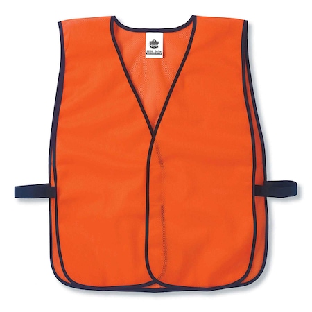 8010HL- Economy Mesh Vest- H&L- Orange- One Size MPN:20010