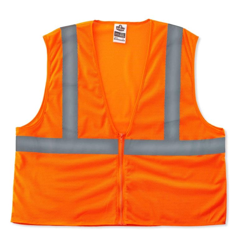Ergodyne GloWear Safety Vest, Super Econo, Type-R Class 2, 4X/5X, Orange, 8205Z MPN:20989