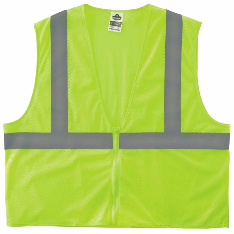 Ergodyne GloWear Safety Vest, Super Econo, Type-R Class 2, 4X/5X Lime, 8205Z MPN:20999