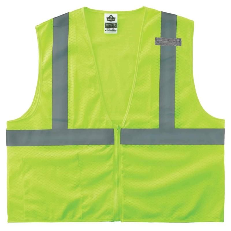 Ergodyne GloWear Safety Vest, Type R Class 2 Economy Mesh, XS, Lime, 8210Z MPN:21051