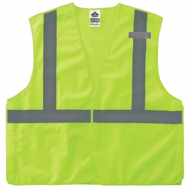 Ergodyne GloWear Safety Vest, Econo Breakaway, Type-R Class 2, X-Small, Lime, 8215BA MPN:21071