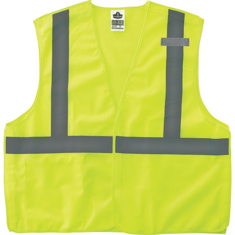 Ergodyne GloWear Safety Vest, 8215BA Econo Breakaway Mesh Type-R Class 2, Small/Medium, Lime MPN:21073