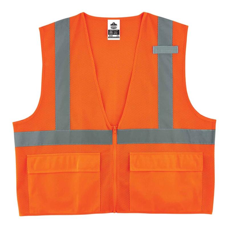 Ergodyne GloWear Safety Vest, Standard, Type-R Class 2, 4X/5X, Orange, 8220Z MPN:21119