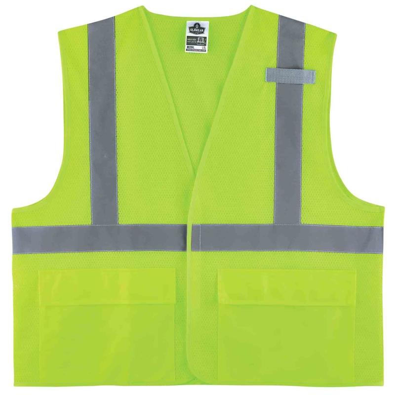 Ergodyne GloWear Safety Vest, Mesh 8220HL, Type R Class 2, Large/X-Large, Lime MPN:21145