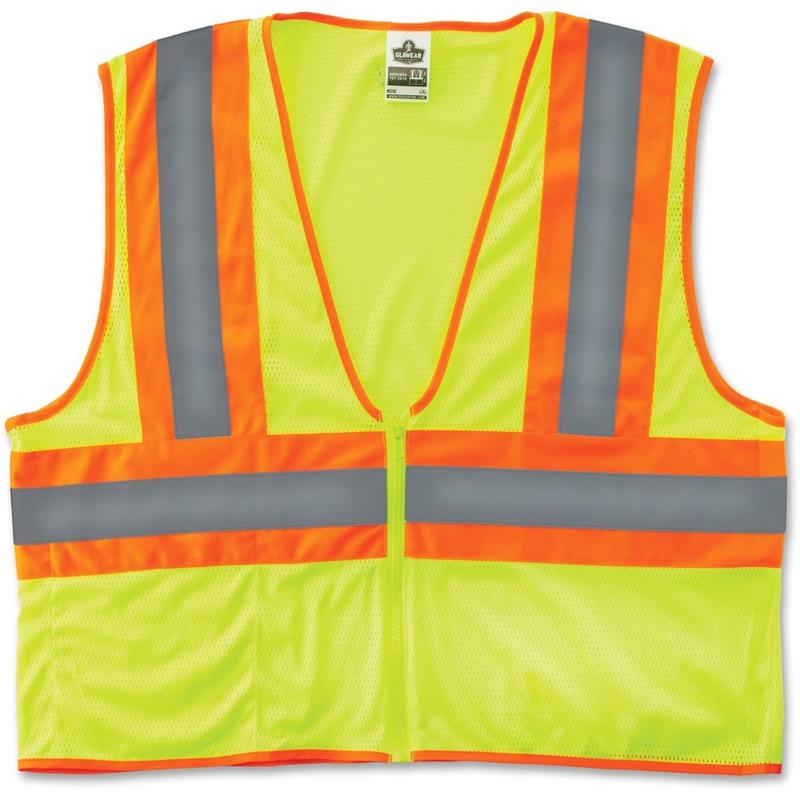 Ergodyne GloWear Safety Vest, 8229Z Economy 2-Tone Type-R Class 2, 2X/3X, Lime MPN:21297