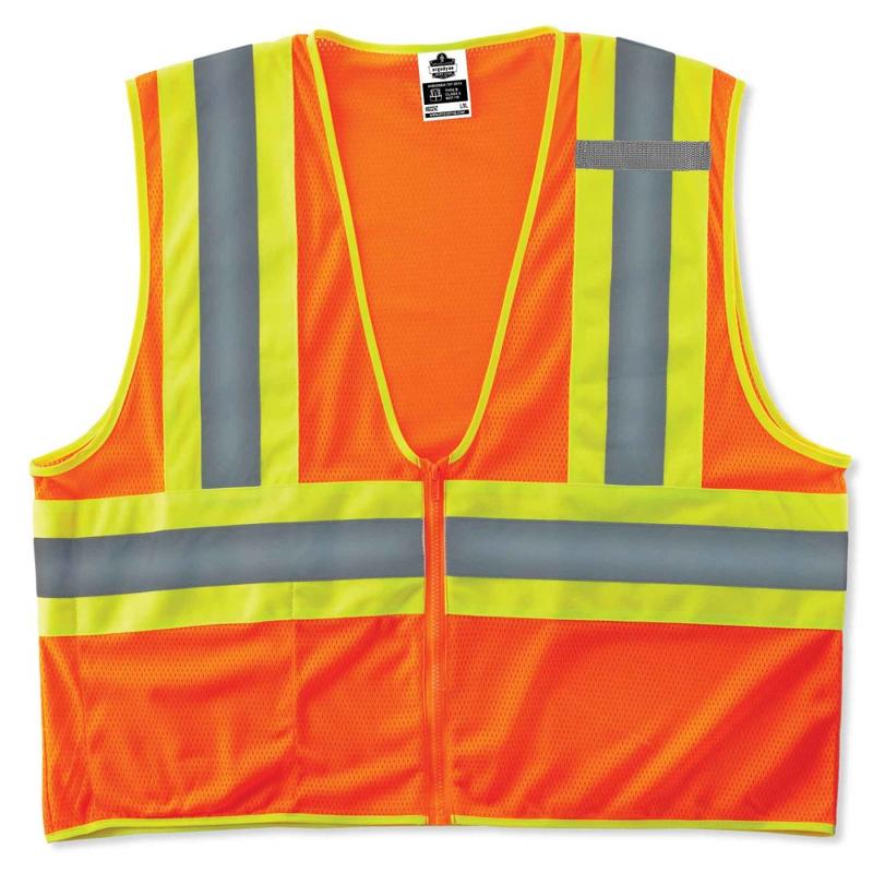 Ergodyne GloWear Safety Vest, Economy 2-Tone, Type-R Class 2, 4X/5X, Orange, 8229Z MPN:21309