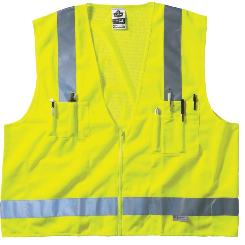 Ergodyne GloWear Safety Vest, Type R Class 2 Surveyors, XS, Lime, 8250Z MPN:21425