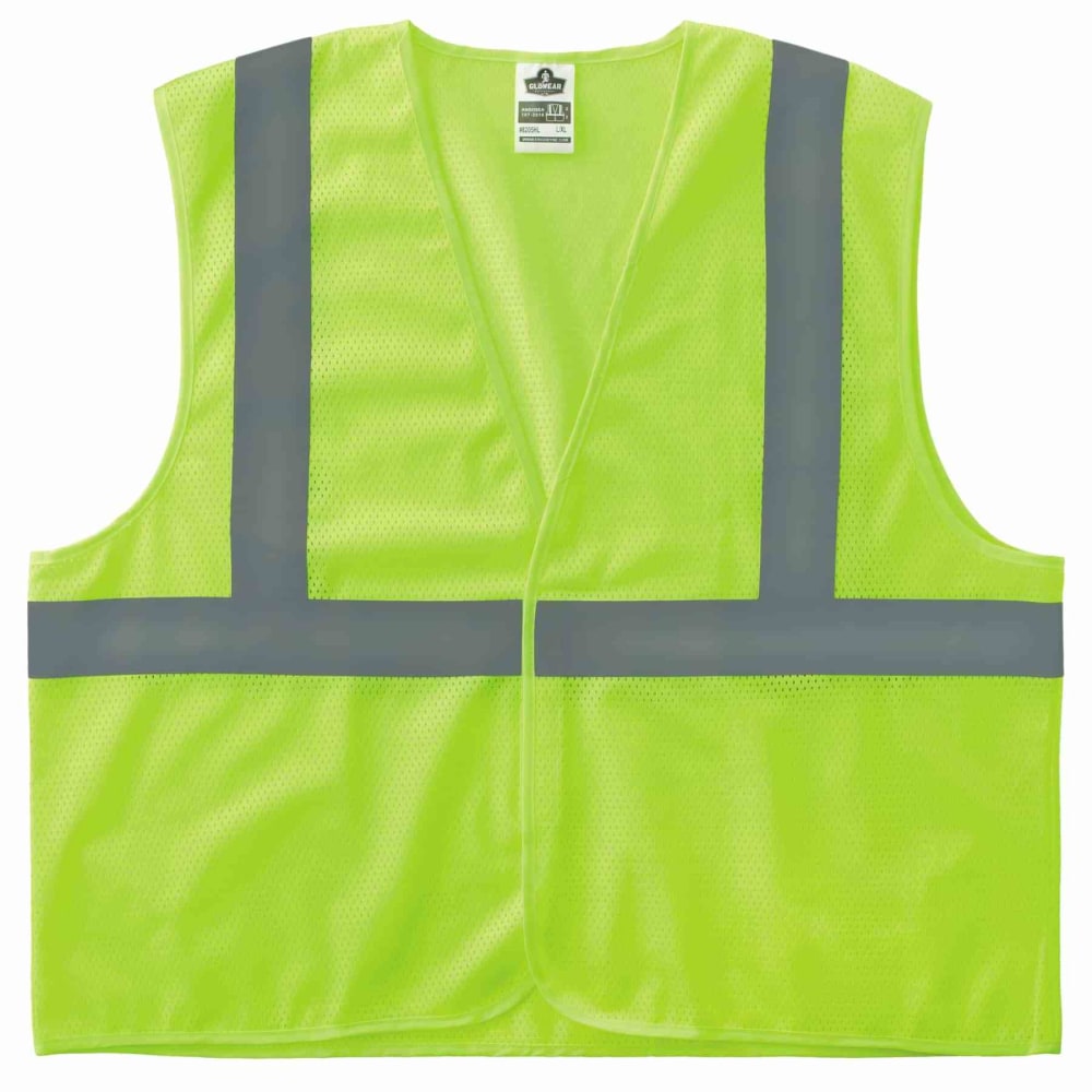 Ergodyne GloWear 8205HL-ECO Polyester Hi-Vis Vest, S/M, 100% Recycled, Lime MPN:21983