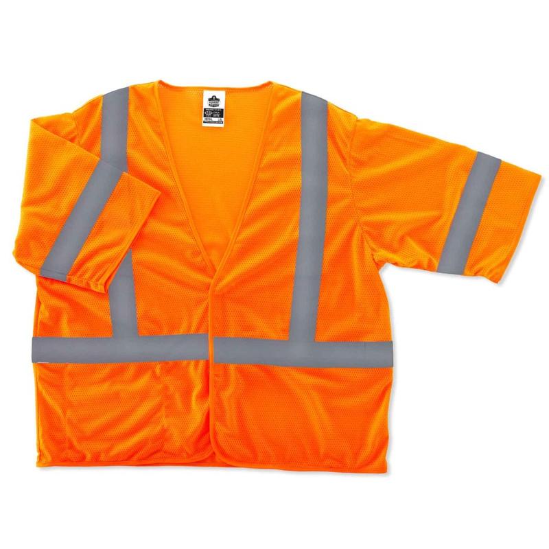 Ergodyne GloWear Safety Vest, Economy, Type-R Class 3, 4X/5X, Orange, 8310HL MPN:22019