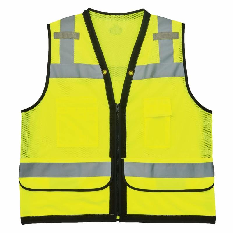 Ergodyne GloWear Safety Vest, Heavy-Duty Mesh, Type-R Class 2, 4X/5X, Lime, 8253HDZ MPN:23329