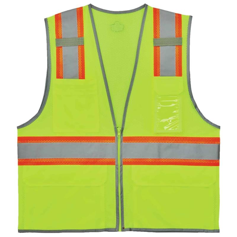 Ergodyne GloWear Safety Vest, 2-Tone, Type-R Class 2, 4X/5X, Lime, 8246Z MPN:24149