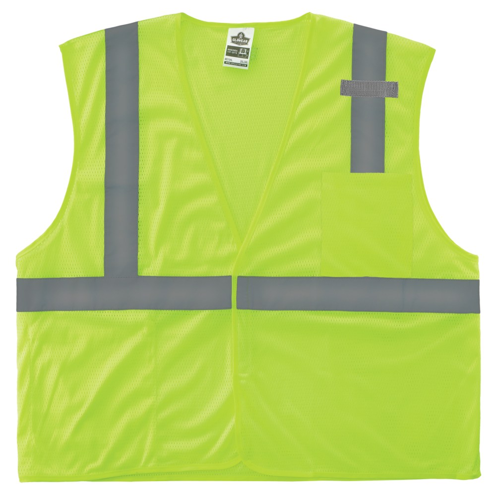 Ergodyne GloWear Mesh Hi-Vis Safety Vest, 4XL, Lime MPN:24528