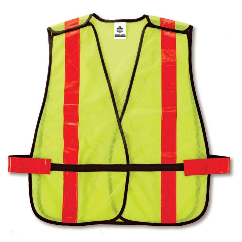 Ergodyne GloWear Safety Vest, Non-Certified X-Back 8080BAX, Lime MPN:26040