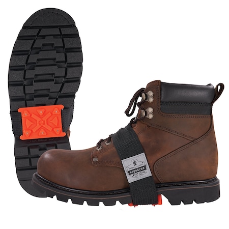 6317 Orange Ice Cleats Mid-Sole Heeled Boot MPN:16321