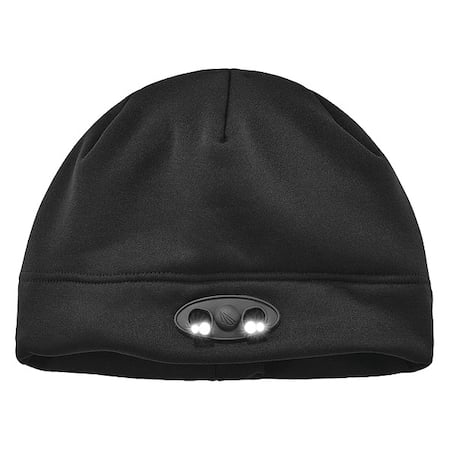 6804 Black Skull Cap Winter Hat With Led Lights MPN:16803