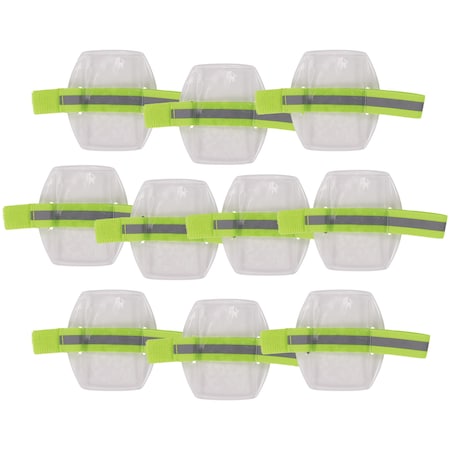 3386 10-Pack Hi-Vis Limearm Band Id Badge Holde MPN:19974