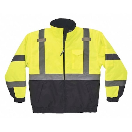 8377 M Lime Hi-Vis Winter Bomber Jacket - Type R MPN:25623