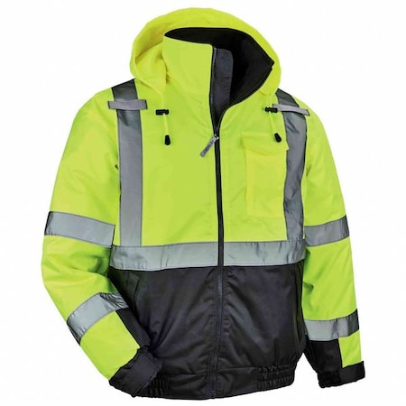 8377 Xl Lime Hi-Vis Winter Bomber Jacket - Type MPN:25625