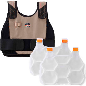 Ergodyne Chill-Its 6215 Phase Change Cooling Vest FR Protection Khaki S/M 12200