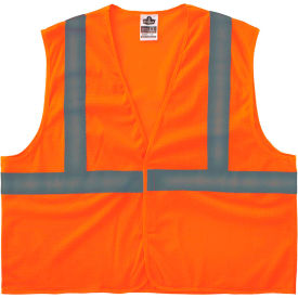 Ergodyne® GloWear® 8205HL Super Economy Mesh Vest Hook & Loop Class 2 XS Orange 20961