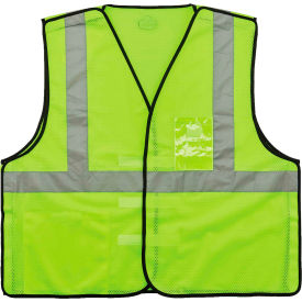 Ergodyne® GloWear® 8216BA Breakaway Mesh Vest w/ ID Holder Class 2 L/XL Lime 21095