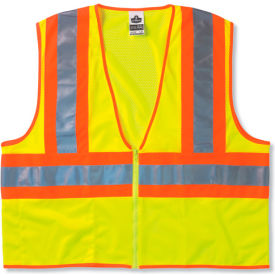 Ergodyne® GloWear® 8229Z Class 2 Economy Two-Tone Vest Lime L/XL 21295