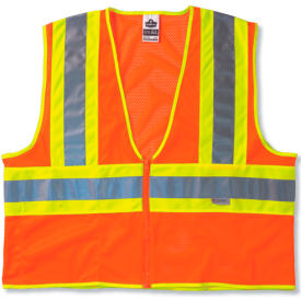 Ergodyne® GloWear® 8230Z Class 2 Two-Tone Vest Orange L/XL 21315