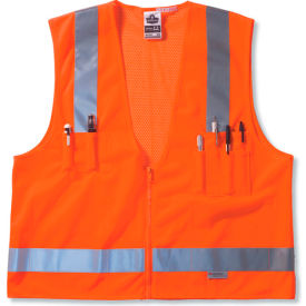 Ergodyne® GloWear® 8250Z Class 2 Surveyors Vest Orange L/XL 21415