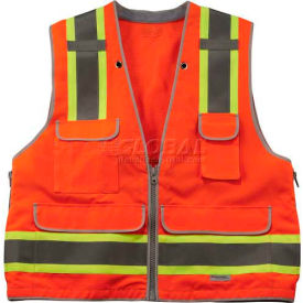 Ergodyne® GloWear® Class 2 Heavy-Duty Surveyors Vest L/XL Orange 21455 21455