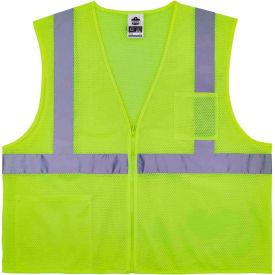 Ergodyne® GloWear® 8256Z Self Extinguishing Vest Zipper Class 2 2XL/3XL Lime 21577