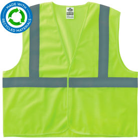 Ergodyne® GloWear® 8205HL-ECO Recycled Hi-Vis Safety Vest 4XL/5XL Lime 21989