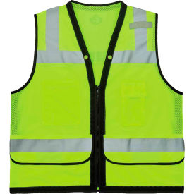 Ergodyne® GloWear® 8253HDZ Heavy Duty Mesh Surveyors Vest Class 2 L/XL Lime 23325