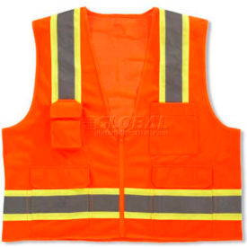 Ergodyne® GloWear® 8248Z Class 2 Two-Tone Surveyors Vest - Orange 24067 24067