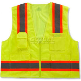 Ergodyne® GloWear® 8248Z Class 2 Two-Tone Surveyors Vest - Lime 24079 24079