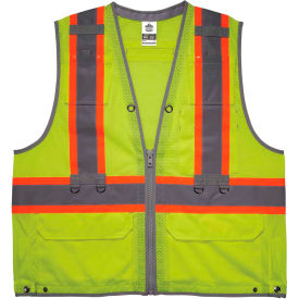 Ergodyne® GloWear® 8231TV Hi-Vis Tool Tethering Safety Vest S/M Type R Class 2 24173