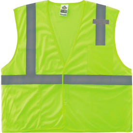 Ergodyne GloWear 8210HL-S Mesh Hi-Vis Safety Vest Class 2 Economy Single Size 5XL Lime 24529