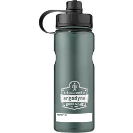 Ergodyne Chill-Its® Plastic Wide Mouth Water Bottle 1 Liter Black 13152 13152