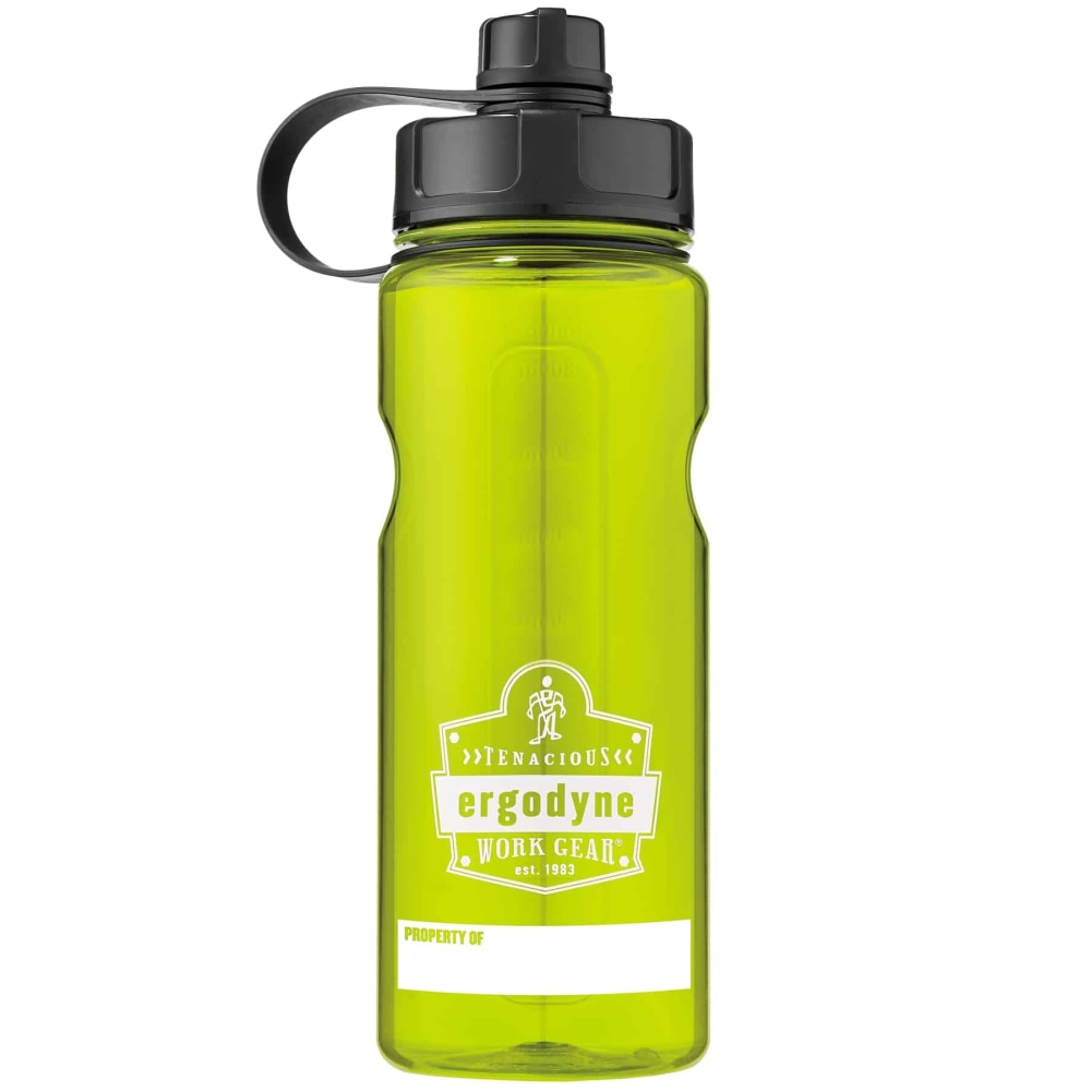 Ergodyne Chill-Its 5151 Wide Mouth Water Bottle, 34 Oz, Lime MPN:13153